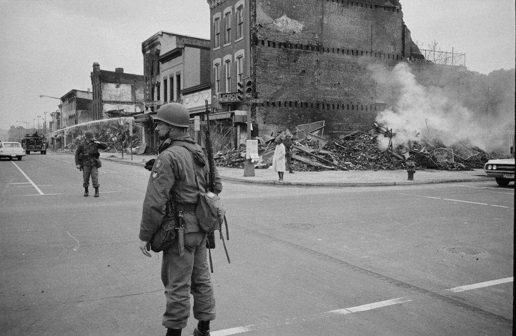 Fire set during the Martin Luther King Jr Riots of 1968 in Washington, DC