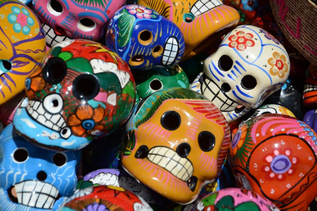colorful skulls from Day of the Dead celebration